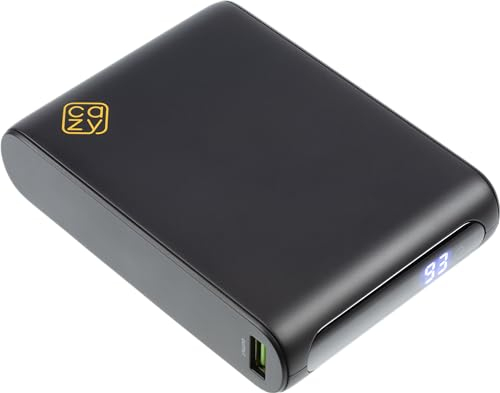 Cazy Powerbank 20000mah, Schnelladefunktion 22.5W, Tragbares Ladegerät USB C, Klein Aber Stark, Perfekte Reisegröße, Externe Handyakkus, LED-Anzeige, Kompatibel mit iPhone, Samsung und Mehr – Schwarz