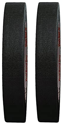 TopHomer Kreppband Malerkrepp 50 m*20 mm Farbiges Abdeckband Abklebeband Klebeband Dekobänder für Kunst, Handwerk, Malerarbeiten, Renovieren und Dekoration [Schwarz 2 Stück]