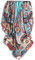 GLORIS Seidenschal Damen 90x90cm Türkis bunter Druck Elegante Seidentuch Haare Satintuch Halstuch Seide Bandana Tuch Kopftücher Damen Ansatz Haare Seide Bandana Tuch Kopftücher Damen Ansatz