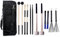 TUOREN Große Trommelstöcke Tasche mit 6 Paar Drum Stick und Schlägel Set Nylon Drum Sticks, Bambus Jazz Drumsticks, einziehbare Trommeldrahtbürsten, Bass Drum Schlägel für Jazz Folk Rock Band Drummer