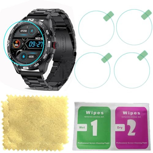 RAEWSCO Panzerglas für Smartwatch Lige 1.32 Zoll mit vier Stück in einer Packung