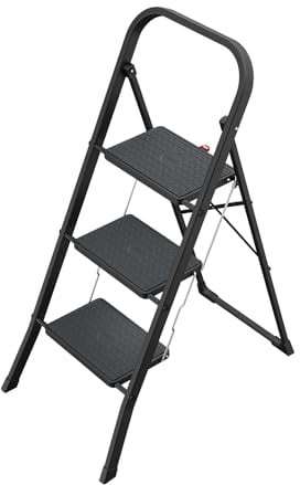 Hailo Step Ladder, Metal, Black
