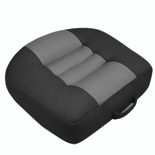 SBFGH Auto Sitzauflage für Hyundai Azera/i40/Lafesta/NF/Reina/Solaris/Sonata/Verna, Auto Fahrersitz Sitzkissen, Auto Booster Kissen, Rutschfestes Sitzkissen für Büro Zuhause,D Black Grey