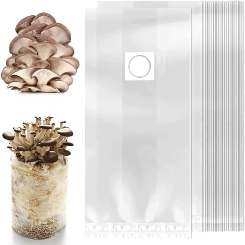 ACTIUSIS Pilz Spawn Wachsen Tasche,Pilzzucht Beutel, Mushroom Spawn Grow Bag, Dicker Pilzzucht Beutel, Pilzzucht, Mushroom Spawn Grow Bag für Shiitake-Pilze, für Pilze, 24 Stück, 32 x 50 cm