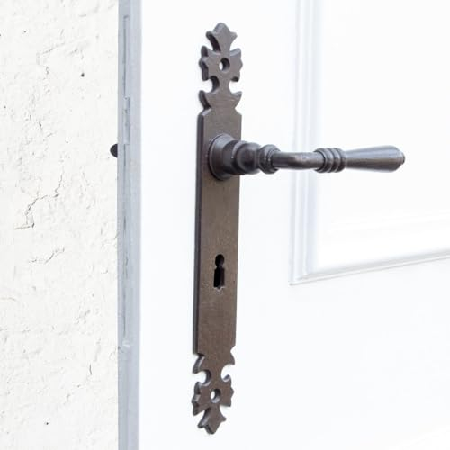 Antikas - Drückergarnitur für Zimmertüren, Rustikales Design | BB72 | Eisen braun