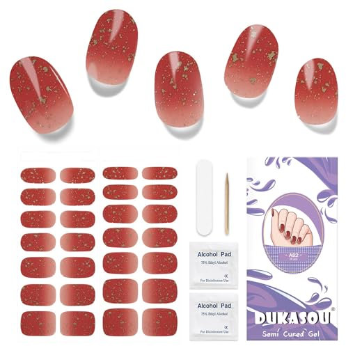 Nagelfolie UV Härtend - 28 Stück Nagelsticker Herbst UV Gel Nagelfolien Selbstklebend Nail Sticker Nagellackstreifen Gel-Nagelaufkleber Herbst Art Stickers DIY für Damen Mädchen Dekoration