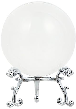 Amosfun Adorno De Cristal con Trébol De Cuatro Hojas Bola De Cristal con Base Decoración para Casa