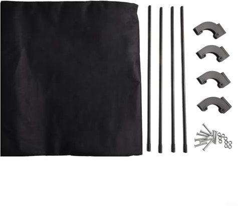 Auvent d'extérieur pour wagons de jardin, équipement essentiel pour la protection solaire (noir)