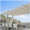 Onda tenda a vela retrattile impermeabile per terrazza con ferramenta – copertura di ricambio per pergola, scorrevole su filo