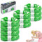 DYDHRER Nappy Bin Refill,10 Pack Nappy Bin Refill Bags compatible with Tommee Tippee Twist & Click Refill- Max Odor Lock and Germ Protection, Newborn Baby Diaper Pail Liner(Green)