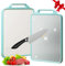 Double Sided Cutting Board, BOYUNSHI 304 Stainless Steel & Wheat Straw PP Chopping Boards with Handle, Non Slip Chopping Board for Kitchen Meat Fruit and Vegetables, Easy to Clean, 15.5” * 11.8”