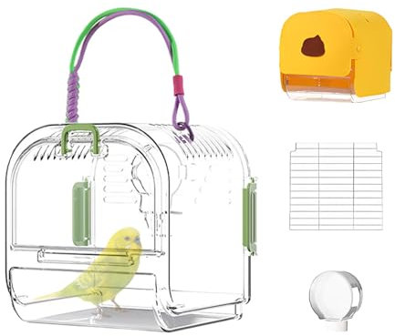 Breiter Vogelkäfig, großer Vogelkäfig,Seilennest mit leichtem Pull-Out-Tablett | Geräumiger Faltvogel -Lebensraum für Sittiche, Lovebird, Cockatiels, Braubgeife