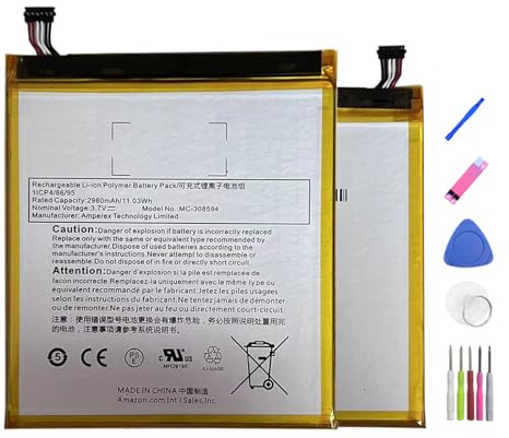 HIGHAKKU Ersatzakku MC-308594 kompatibel mit Fire 7″ 5th Generation Tablet (2015 Release) SV98LN GB-S10-308594-030L 1ICP4/86/95