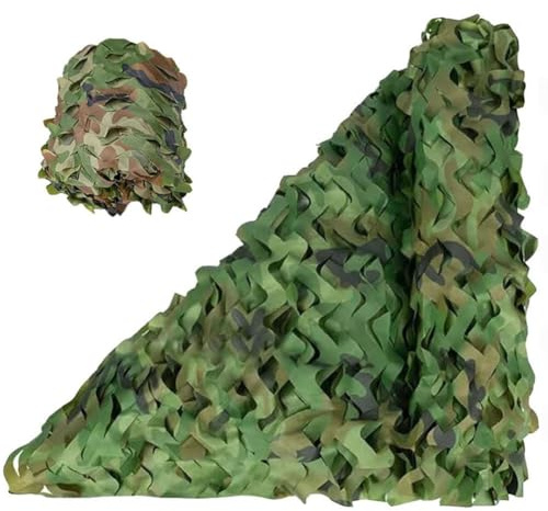 Wald Tarnnetz 2M×3M, Tarnung Net, 210D Oxford Tarnnetz, Netz deko, Militär Tarnnetz, für Jagd Tarnung Waldlandschaft Militär Dekoration Outdoor Autodeckung Gartenzaun