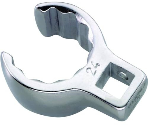 STAHLWILLE Nr. 440 CROW-RING-Schlüssel Schlüsselweite 19 2) mm Innen-4kant 3/8 L.40,5 mm AS-drive, Chrome-Alloy-Steel, verchromt