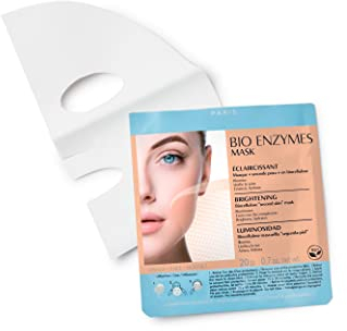 Bio Enzymes Mask Brightening - Talika - Maschera viso illuminante - Maschera alla biocellulosa per carnagione spenta e macchie scure - Maschera effetto seconda pelle