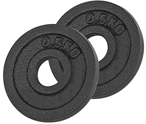 Sport-Tec Hantelscheibe aus Gußeisen 0,5kg bis 20kg, Bohrung Ø 3cm, Stück