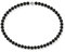 Schmuckwilli Perlenkette für Damen Magnetverschluß - 42cm Länge mit 8mm großen schwarzen runden Mallorca Perlen - Muschelkernperlen Kette für jeden Anlass - die Halskette Pearl Necklace für Frauen