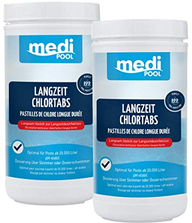 POWERHAUS24 Chlortabletten organisch - 200g - 2KG - langsam löslich - Aktivchlor Mind. 90% Pflegefibel