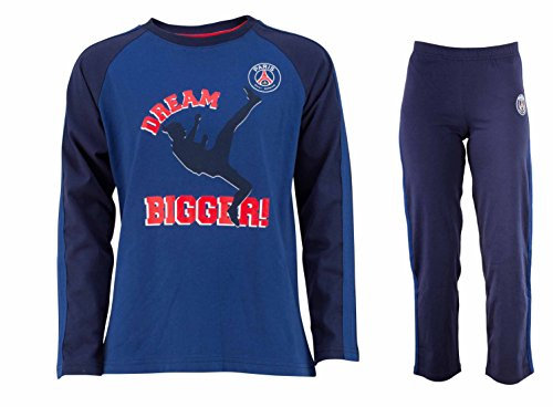Paris Saint Germain Jungen Pyjama, T-Shirt + Hose, offizielle Kollektion, Kindergröße 8 Jahre blau