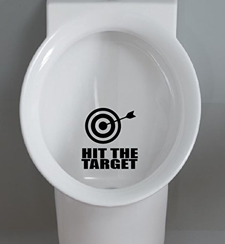 Dinger-Design Aufkleber HIT The Target Ziel Pissoir Toilette Klodeckel Toilettendeckel 11x10cm