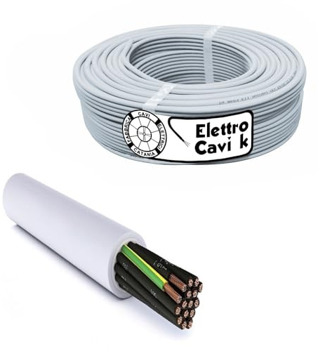 ELETTROCAVI K - CAVO ELETTRICO FG16OR16 7G1,5 mm² IN DOPPIA GUAINA PER USO ESTERNO E INTERNO MULTIPOLARE 7 POLI CPR 0,6/1 kV IEMMEQU PROFESSIONALE MADE IN ITALY 50 METRI
