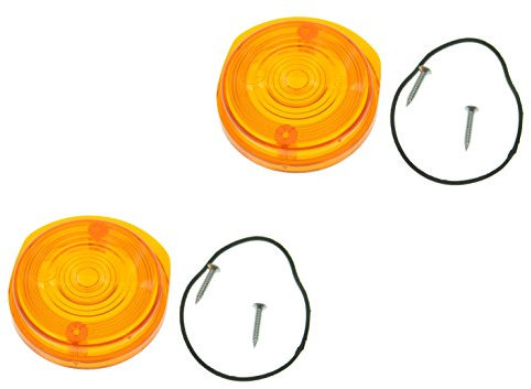 Blinkerkappe rund vorn 1 Paar passend für MZ SIMSON orange mit Prüfzeichen