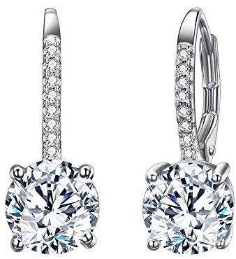 EVER FAITH Damen 925 Sterling Silber Cubic Zirkonia Gorgeous Brisur Dangle Ohrringe