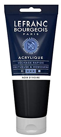 Lefranc Bourgeois Acrylique Fine Tube 200ml Noir D'Ivoire