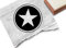 Stempel - Siegelstempel Stern als Poststempel - Wachsstempel Bildstempel Sternstempel - Weihnachten, Karten Servietten Basteln Deko- zAcheR-fineT
