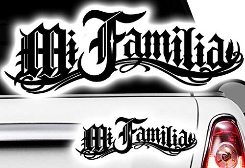 HR-WERBEDESIGN 2X MI Familia LA VIDA LOCA LA Familia 30cm Oldschool Auto Aufkleber FAMIGLA