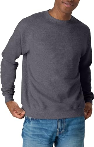 Hanes mens Ecosmart Sweatshirt, Charcoal Heather - 1 Pack, Small US