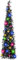 N&T NIETING Albero di Natale nero con supporto 150cm, albero di Natale pieghevole pop-up nero con paillettes per Natale, Halloween, feste, decorazione domestica