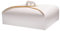 MAQA 25 pezzi Scatola per torta rettangolare in cartone bianco con maniglia, Porta dolci, pasticcini biscotti per asporto 31x42 cm