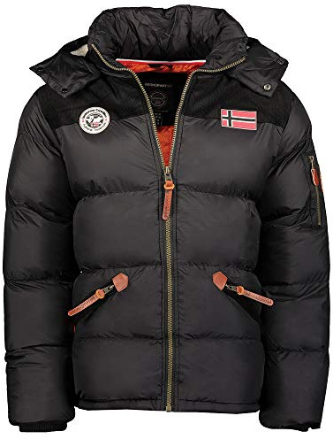 Geographical Norway Herren Parka Jacke Celian Winterjacke Kapuze WT1438H/GN Größe M Farbe black