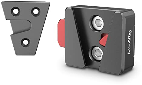 SMALLRIG Mini V-Lock Montaje, Placa de Batería de V Mount, Juego de Liberación Rápida con Orificios Roscados de 1/4 - MD2801B