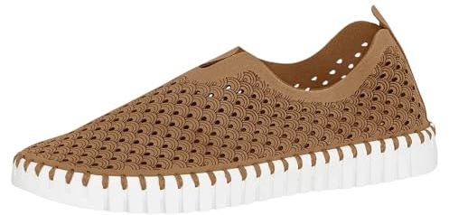 Ilse Jacobsen HORNBAEK Damen Tulip 139 Flat | Slip-On | Low-Top, Cashew, 39.5 EU
