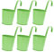 6 Pièces Seau à Fleurs Suspendu En Étain Décor De Jardin Pot De Plante Suspendu Seau à Fleurs Suspendu En Fer Métallique Pot De Balcon Balustrade Métal Fer Machine à Fleurs Mariage