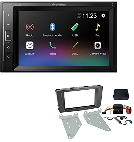 Pioneer DMH-A240BT 2-DIN Autoradio Bluetooth USB passend für Skoda Octavia II 2004-2013 schwarz inkl Canbus