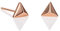 namana Dreieck-Ohrringe aus Rosegold vergoldetem 925 Sterling Silber, kleine Kugel Ohrringe für Frauen und Mädchen, einfache Rosegold Ohrstecker für Damen in Dreiecksform, Rosegold Ohrringe Damen