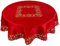 Grelucgo Super Large Embroidered Christmas Holiday Holly Tree Dining Tablecloth (87 Inches Round Tablecloth)