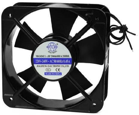 Ruilogod AC 220-240V 0.45A 200 x 200 m 20 Ventilatore per raffreddamento assiale in metallo