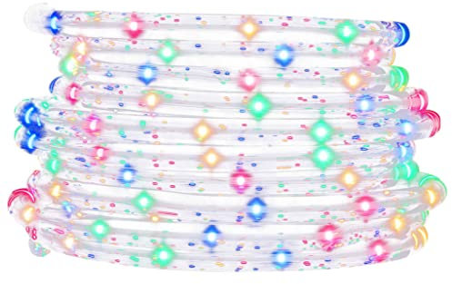 vidaXL Lichtschlauch 240 LEDs Lichterschlauch Lichterkette LED-Streifen Außen Innen Party Deko Weihnachtsbeleuchtung Weihnachtsdeko Mehrfarbig 10m PVC