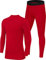 PowerLayer Skins for Boys Kids Base Layer Thermal Long Sleeve Top & Tights Football Compression Set - High Risk Red Top + High Risk Red Tights, 12-14 Years