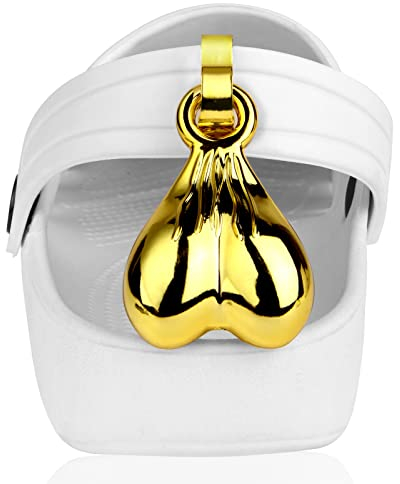 AUAUY 2 PCS Schuh Charms, Schuh-anhänger-zubehör Unverwechselbares Schuhzubehör, für Niedliche Schuhe, Dekoration für Kinder, Frauen, Erwachsene - Gold
