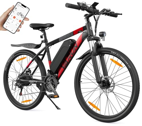 VARUN E Bike Herren Damen, 27,5 Zoll E-Mountainbike, APP-Modell, 48V13Ah Batterie, LCD-Meter mit USB-Ladeanschluss, 21-Gang, 5-PAS Elektrofahrrad für Erwachsene Reichweite Max 110KM