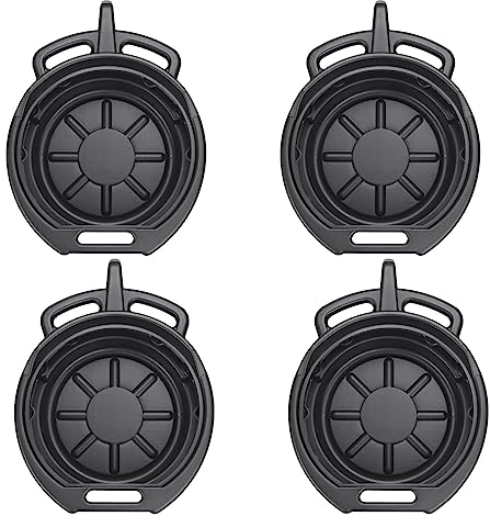 VENYAA 4 bandejas de drenaje de aceite de plástico de 7,5 l para residuos de motor, depósito de aceite, caja de cambios, bandeja de viaje de aceite para coche, de garaje