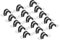 Sourcing Map 16pcs 16mm Black Rubber Pipe Strap Clamps, 304 Stainless Steel, U-Shaped, Easy to Install, Wide Application