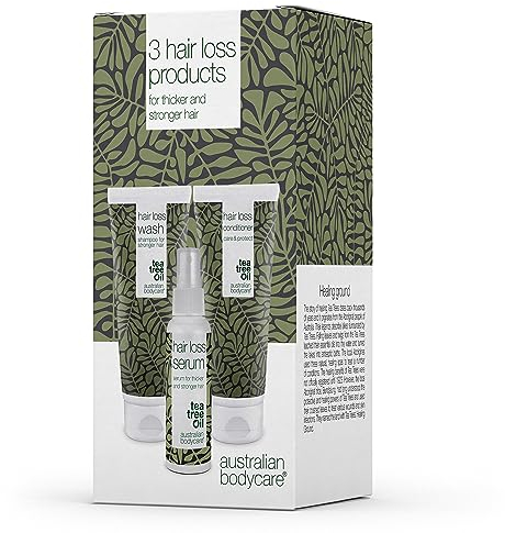 3er Set Haarausfall - Ideal für Frauen und Männer mit Haarausfall. Im Set: Haarausfall Serum 100ml, Haarausfall Shampoo 200ml und Haarausfall Conditioner 200ml | Mit Koffein | Australian Bodycare