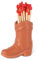 TOYMIS Cowboy Kerzenhalter, Süßer Streichholzhalter Cowboystiefel mit Schlagkerze für Kerzen, Keramik für Innendekoration von Küchen und Badezimmern (Dunkelbraun)